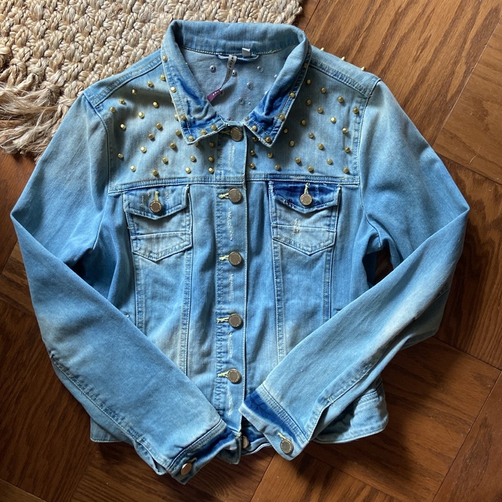 Romeo & Juliet couture Studded Jean Jacket GUC